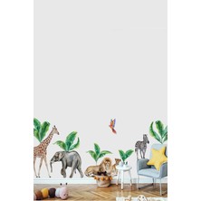Kt Grup Safari Günlüğü Muhteşem Hayvanlar Çocuk Odası Duvar Sticker Seti