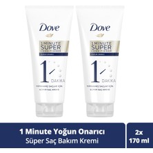 Dove 1 Minute Yoğun Onarıcı Süper Saç Kremi 170 ml x 2