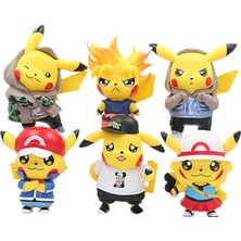 Sinley 6 Adet Pikachu Pvc Bebek Naruto Çapraz-Elbise Anime Bebek Oyuncaklar Hediyeler (Yurt Dışından)