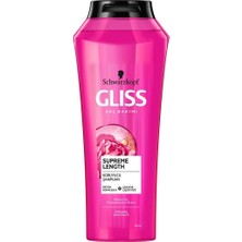Gliss Supreme Length Koruyucu Şampuan - Biotin Kompleksi ve Şakayık Çiçeği Özü ile 500 ml