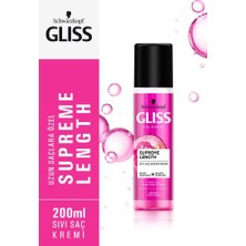 Gliss Supreme Length Koruyucu Sıvı Saç Bakım Kremi - Biotin Kompleksi ve Şakayık Çiçeği Özü ile 200 ml