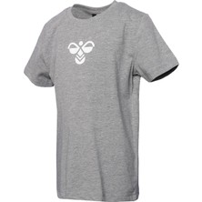 Hummel 911298-2007 Bisiklet Yaka Regular Fit Baskılı Gri Erkek Çocuk T-Shirt