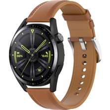 Sunsky Samsung Galaxy Izle Için Buzağı Doku Kayışı 46MM Ligeh Brown (Yurt Dışından)