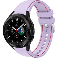 Sunsky Samsung Galaxy Watch4 Için Silikon Kayışı / Watch4 Klasik Mor Kırmızı (Yurt Dışından)