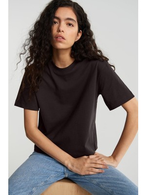 Madmext Mad Girls Siyah Tişört MG1284