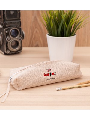 Hediye Dükkanı Kişiye Özel  Gazeteci Keten Bez Kalemlik