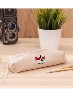 Hediye Dükkanı Kişiye Özel  Hostes Keten Bez Kalemlik