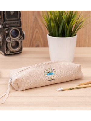 Hediye Dükkanı Kişiye Özel  Okul Öncesi Öğretmeni Keten Bez Kalemlik