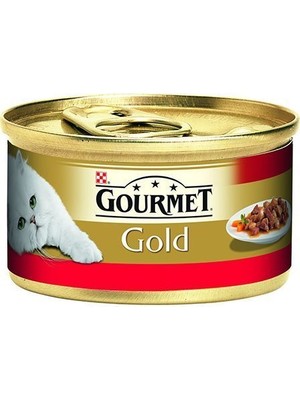 Gourmet Gold Parça Sığır Etli Yetişkin Kedi Konservesi 85 gr