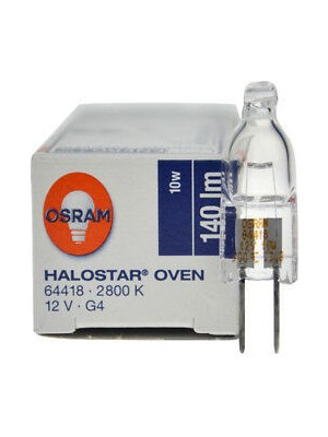Osram Halostar Oven Ac 12V 10 Watt G4 Duy Sarı Işık Fırın 200 Derece Kapsül Ampül