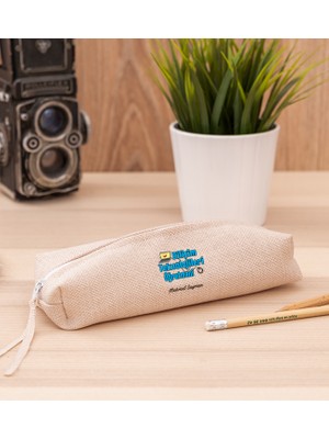 Hediye Dükkanı Kişiye Özel  Bilişim Teknolojileri Öğretmeni Keten Bez Kalemlik