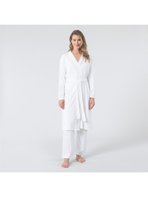 Chakra Cosette Sabahlık  Beyaz