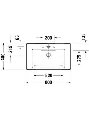 Duravit Etejerli Lavabo D-Neo 80 cm 236780