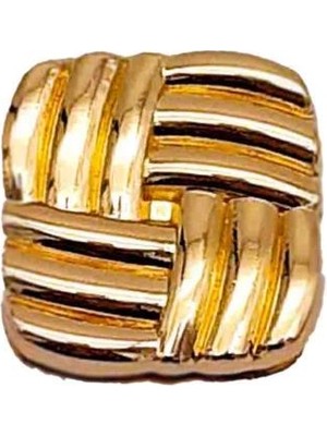 Vidalı Çanta Kilidi Desenli Light Gold Renk