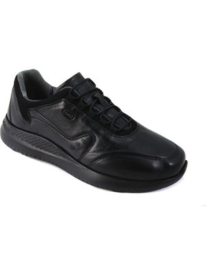 Forelli 47906 Erkek Siyah Deri Spor Ayakkabı