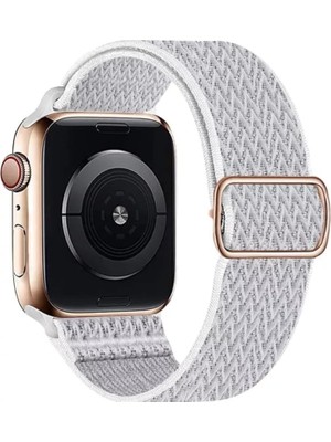 Gregoss Apple Watch Uyumlu Saat Bandı ( 42-44-45-46-49 Mm)Ayarlanabilir Elastik Solo Döngü Kordon