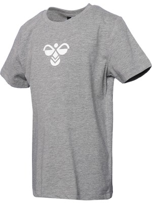 Hummel 911298-2007 Bisiklet Yaka Regular Fit Baskılı Gri Erkek Çocuk T-Shirt