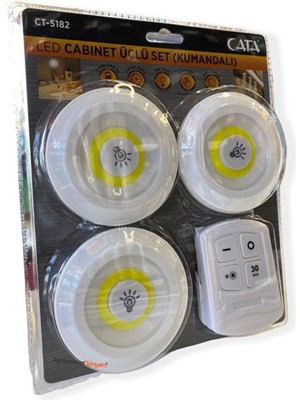 LED Işık 3’lü Set CT-5182 (Kumandalı ve Dokunmatik)