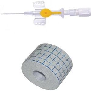 I.V Kanül (Branül) Steril 100 Adet 24 G 19mm + Esnek Tıbbi Flaster 5x5 Set