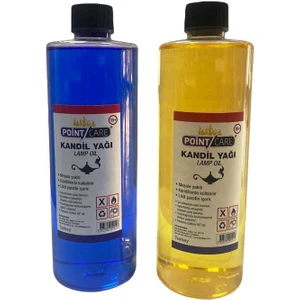 Mavi Sarı Kandil Yağı Kokusuz Dumansız Iç Mekan Gaz Lambası Yakıtı 400 ml 2'li Set