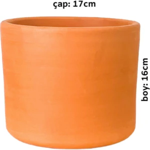 Fidan Burada Ruby Terra Cotta Saksı Naturel 17cm