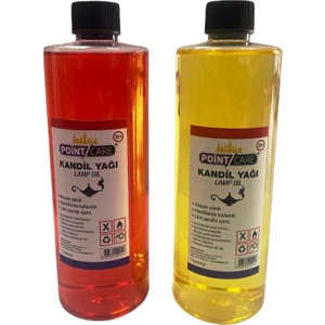 Point Care Kırmızı + Sarı Kandil Yağı Kokusuz Dumansız Iç Mekan Gaz Lambası Yakıtı 400 ml 2'li Set