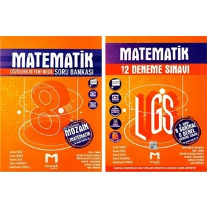 Mozaik Yayınları 8. Sınıf Matematik Soru Bankası & 8. Sınıf Matematik 12 Deneme 2'Li Set