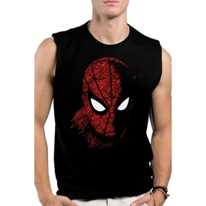 Dijital Örümcek Siyah Kesik Kol | Kolsuz Erkek T-Shirt | Atlet 