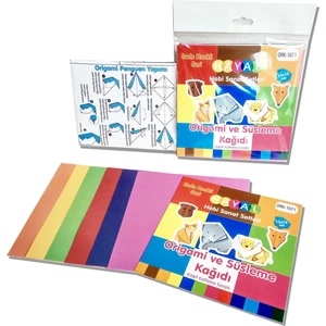 QuillingSeti  Origami Kağıdı - 15cm X 15cm Sade Renkli Origami Seti