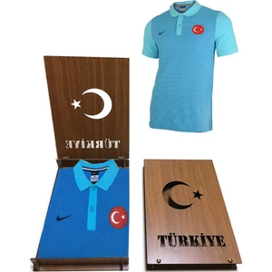 Milli Takım Forma Türkiye Pamuklu Polo Yaka Orijinal Tshirt (Ahşap Kutulu)