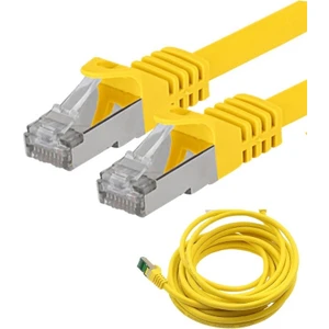 CAT7 S/FTP Ethernet (Network, LAN) Kablosu, Sarı, 50 cm