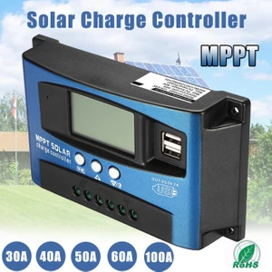 Guangdong Spirit Srıwen 60A Mppt Solar Şarj Kontrol Cihazı Çift USB LCD Ekran 12V 24V Otomatik Güneş Pili Paneli Şarj Regülatörü Yüklü