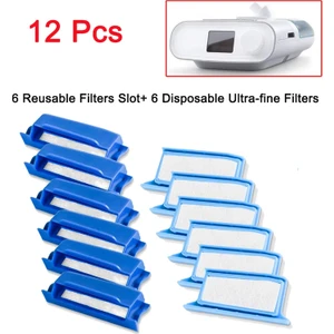 Guangdong Spirit Phillips Respironics Dreamstation 6 Yeniden Kullanılabilir Filtre Yuvası +6 Tek Kullanımlık Ultra Ince Filtreler Için Değiştirilen Cpap Filtreleri (Yurt Dışından)