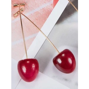 Sallantılı Kırmızı Kiraz Küpe