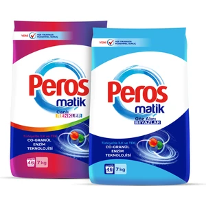 Matik Göz Alıcı Beyaz 7 kg + Peros Matik Canlı Renkler Toz Deterjan 7 kg