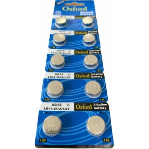 Ata Elektronik Mini El Fenerleri Için 1 Kart 10 Adet AG13 LR44H A76 SR44 357 Alkalin Pil 1.5V Pil Oxford
