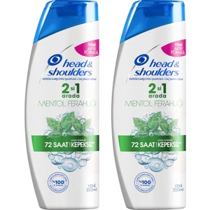 Head & Shoulders Mentol Ferahlığı 2si1 Arada Kepeğe Karşı Etkili Şampuan 350ML x 2 Adet