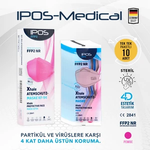 Ipos KF94 Kore Tipi Ffp2 Pembe Maske