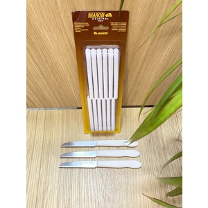 12'li Orijinal İtalyan Meyve Sebze Soyma Hazırlama Bıçağı Beyaz