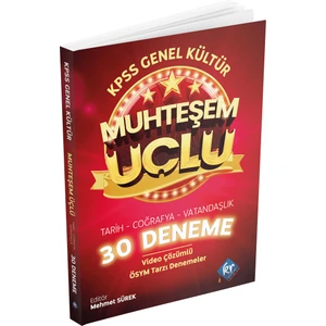Kr Akademi Yayınları 2022 KPSS Genel Kültür Muhteşem Üçlü 30 Deneme Tarih
