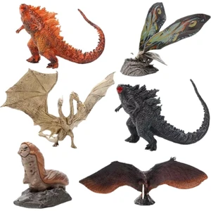 6pcs Yanan Godzilla Gojira Kral Ghidorah Mothra Rodan Action Figure Oyuncaklar (Yurt Dışından)
