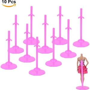 Barbie Bebek Standı 10'lu Paket Pembe (Yurt Dışından)