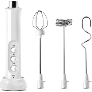 3 Hızlar Elektrikli Çırpma Kahvesi Süt Içecek Frooter Foamer Mikser Usb Şarj Edilebilir El Gıda Blender Mutfak Yumurta Çırpıcı Mikser | Sütlü Anneler (Yurt Dışından)