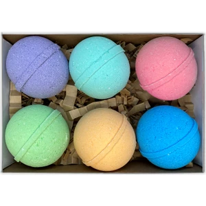 Bath Bombs Spa Set / Banyo Topu – Hediye Seti 6 x 80G  – Köpüklü Tek Renk