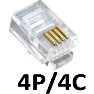 SpeedUF RJ11 4pin Telefon Jak Konnektör 4P4C 100 Adet