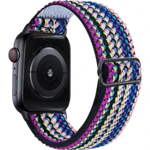 Apple Watch Uyumlu Saat Bandı ( 42-44-45 Mm)Ayarlanabilir Elastik Solo Döngü Kordon