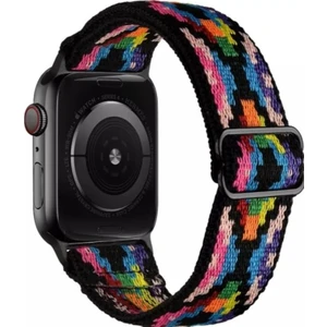 Apple Watch Uyumlu Saat Bandı ( 42-44-45 Mm)Ayarlanabilir Elastik Solo Döngü Kordon