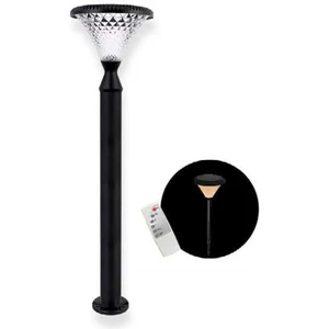 100W Solar Bahçe Armatürü Rgb FL-3163 80 cm Alüminyum Direk