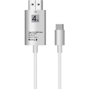 USB Tipi C Için HDMI Kablosu Adaptörü 4K 6.6ft Uyumlu Dizüstü HDMI Monitör / Ekran - Beyaz (Yurt Dışından)
