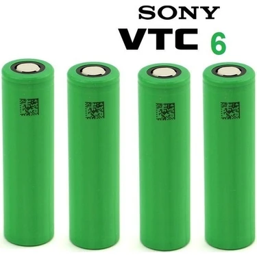 Sony Vtc6 18650 3.7V 3000 Mah Li-Ion Pil / 4ADET Pil + 2ADET Pil